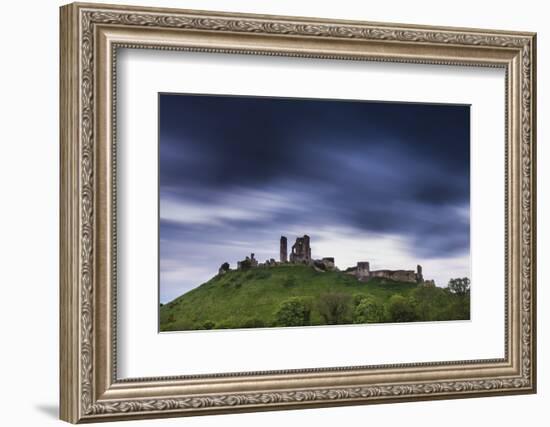 Corfe Castle at Night, Corfe, Dorset, England, United Kingdom, Europe-Matthew Williams-Ellis-Framed Photographic Print