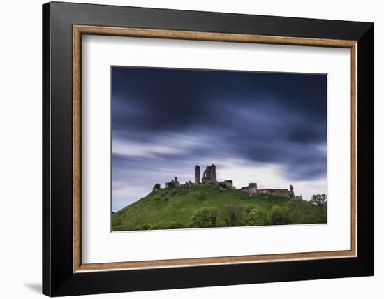 Corfe Castle at Night, Corfe, Dorset, England, United Kingdom, Europe-Matthew Williams-Ellis-Framed Photographic Print