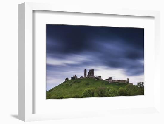 Corfe Castle at Night, Corfe, Dorset, England, United Kingdom, Europe-Matthew Williams-Ellis-Framed Photographic Print