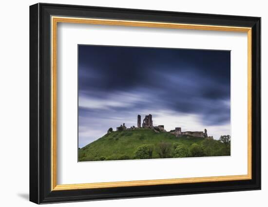 Corfe Castle at Night, Corfe, Dorset, England, United Kingdom, Europe-Matthew Williams-Ellis-Framed Photographic Print