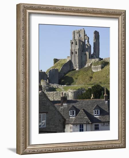 Corfe Castle, Built under Instructions of William the Conquerer, Dorset, England, United Kingdom-James Emmerson-Framed Photographic Print