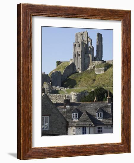 Corfe Castle, Built under Instructions of William the Conquerer, Dorset, England, United Kingdom-James Emmerson-Framed Photographic Print