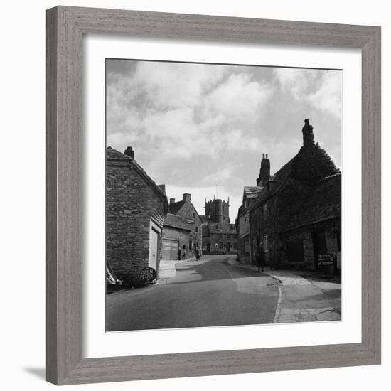 Corfe Castle Village-Staff-Framed Photographic Print