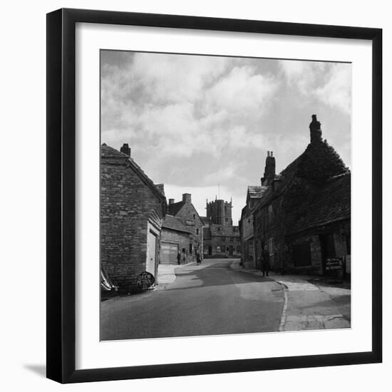 Corfe Castle Village-Staff-Framed Photographic Print