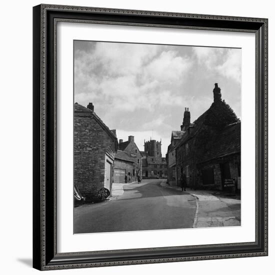 Corfe Castle Village-Staff-Framed Photographic Print