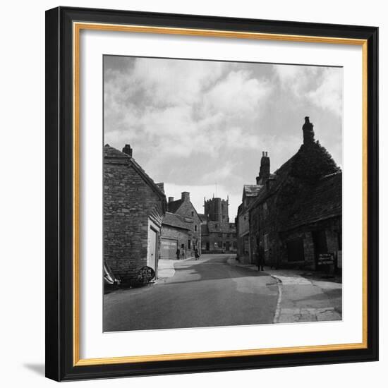 Corfe Castle Village-Staff-Framed Photographic Print