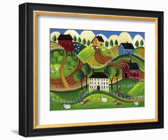 Corgi Country-Cheryl Bartley-Framed Giclee Print