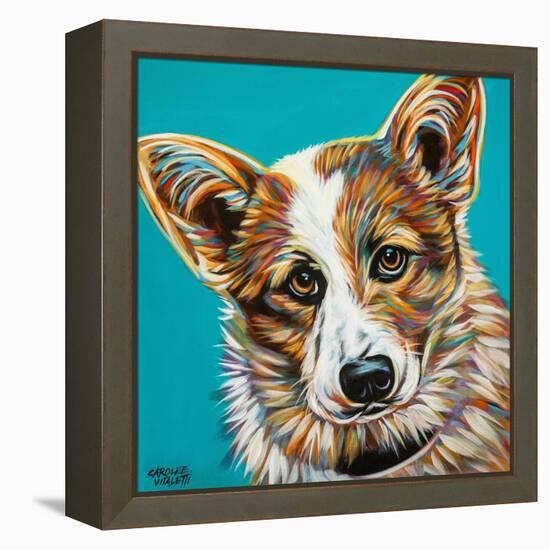 Corgi Cuteness I-Carolee Vitaletti-Framed Stretched Canvas