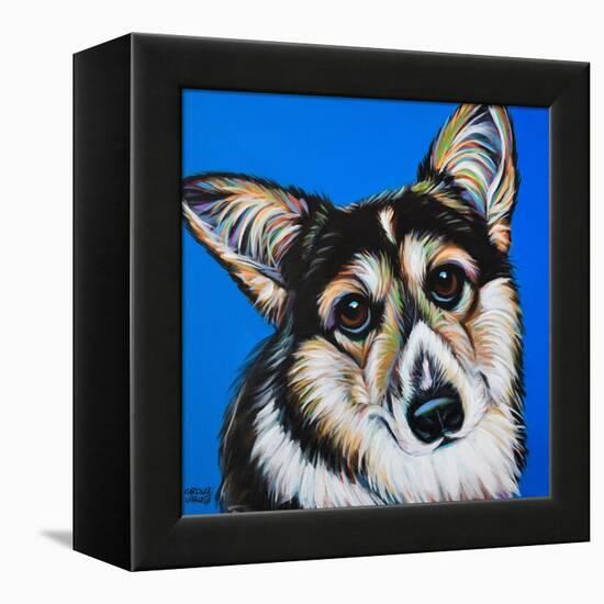 Corgi Cuteness II-Carolee Vitaletti-Framed Stretched Canvas