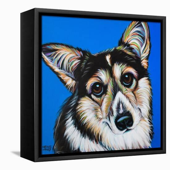 Corgi Cuteness II-Carolee Vitaletti-Framed Stretched Canvas