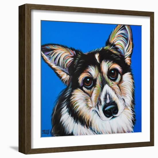 Corgi Cuteness II-Carolee Vitaletti-Framed Art Print