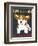 Corgi Love and Kindness-Ginger Oliphant-Framed Premium Giclee Print