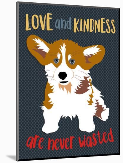 Corgi Love and Kindness-Ginger Oliphant-Mounted Art Print