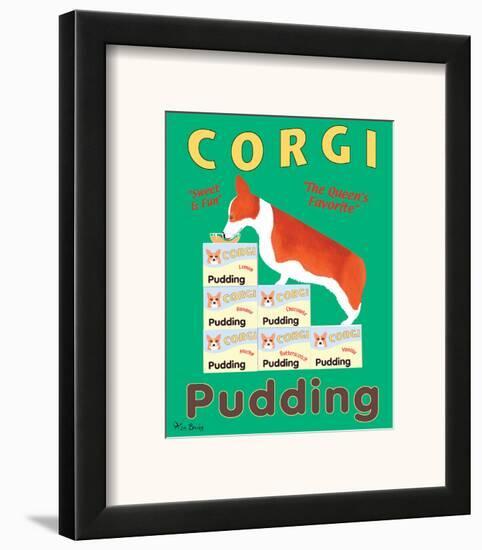 Corgi Pudding-Ken Bailey-Framed Art Print
