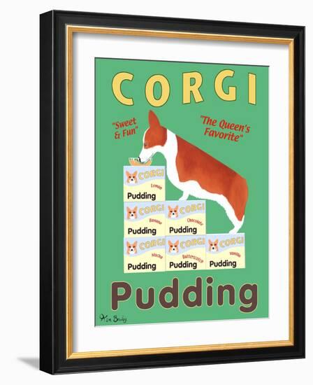 Corgi Pudding-Ken Bailey-Framed Premium Giclee Print