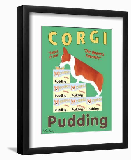 Corgi Pudding-Ken Bailey-Framed Giclee Print