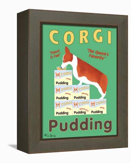 Corgi Pudding-Ken Bailey-Framed Premier Image Canvas