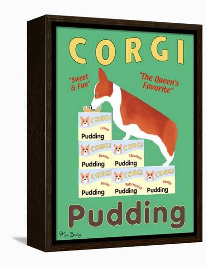Corgi Pudding-Ken Bailey-Framed Premier Image Canvas