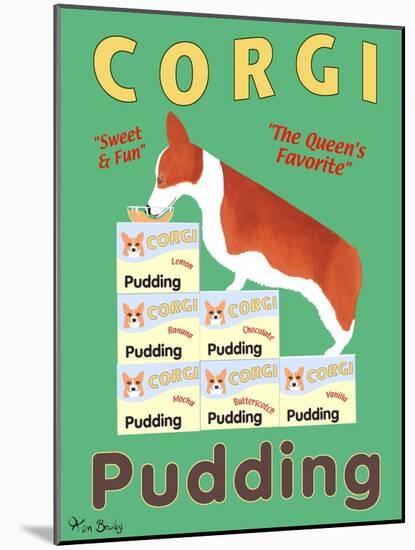 Corgi Pudding-Ken Bailey-Mounted Giclee Print