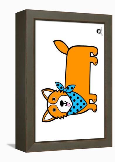 Corgi-Jane Foster-Framed Stretched Canvas