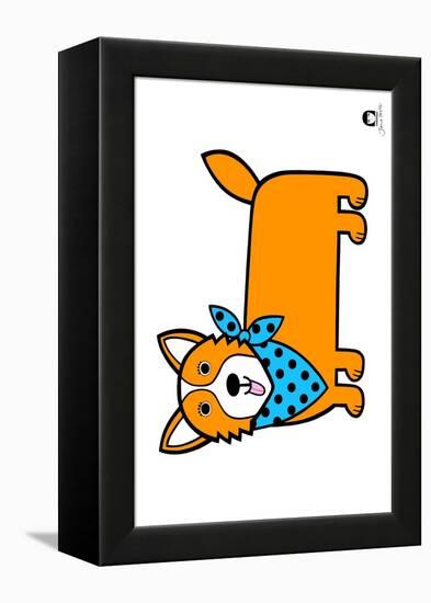 Corgi-Jane Foster-Framed Stretched Canvas