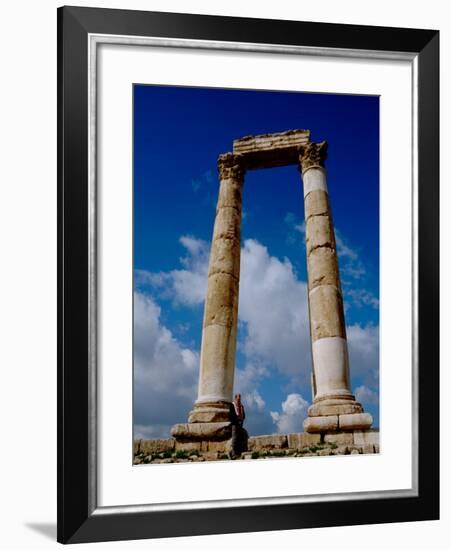 Corinthian Columns, Roman Temple and The Temple of Hercules, The Citadel, Amman, Jordan-Cindy Miller Hopkins-Framed Photographic Print