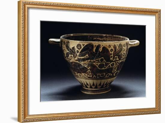 Corinthian Skyphos Depicting Animals and Floral Motifs-null-Framed Giclee Print