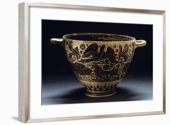 Corinthian Skyphos Depicting Animals and Floral Motifs-null-Framed Giclee Print