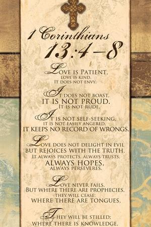 Scripture Walls Love Never Fails 1 Corinthians 13:4-8 Christian Wall A -  Express Your Love Gifts