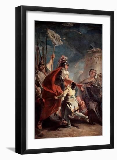 Coriolanus before the Gates of Rome, C1730-Giovanni Battista Tiepolo-Framed Giclee Print