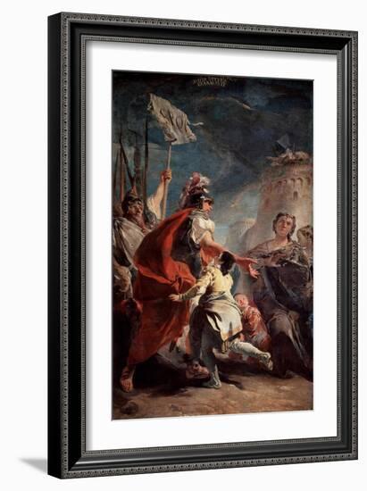 Coriolanus before the Gates of Rome, C1730-Giovanni Battista Tiepolo-Framed Giclee Print