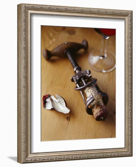 Corkscrew with Cork-null-Framed Photographic Print