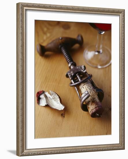 Corkscrew with Cork-null-Framed Photographic Print