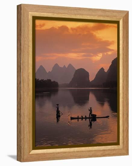 Cormorant Fishermen, Li River, Yangshuo, Guangxi, China-James Montgomery Flagg-Framed Premier Image Canvas