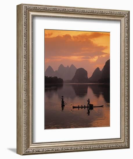 Cormorant Fishermen, Li River, Yangshuo, Guangxi, China-James Montgomery Flagg-Framed Photographic Print