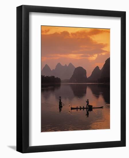 Cormorant Fishermen, Li River, Yangshuo, Guangxi, China-James Montgomery Flagg-Framed Photographic Print