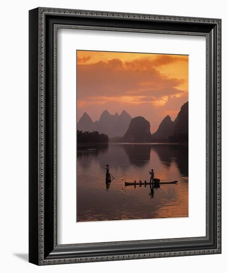 Cormorant Fishermen, Li River, Yangshuo, Guangxi, China-James Montgomery Flagg-Framed Photographic Print