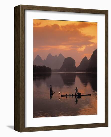 Cormorant Fishermen, Li River, Yangshuo, Guangxi, China-James Montgomery Flagg-Framed Photographic Print