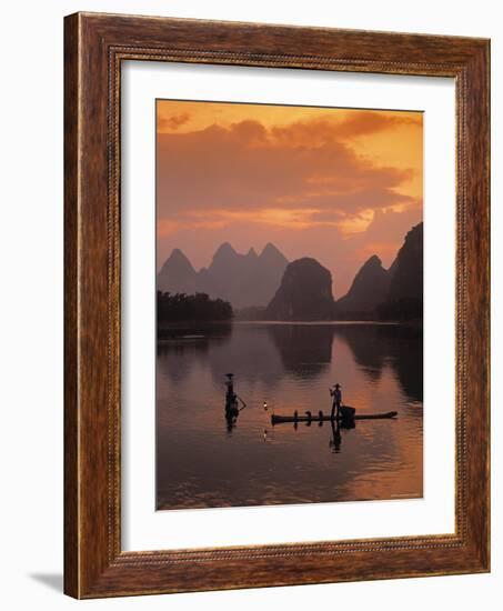 Cormorant Fishermen, Li River, Yangshuo, Guangxi, China-James Montgomery Flagg-Framed Photographic Print