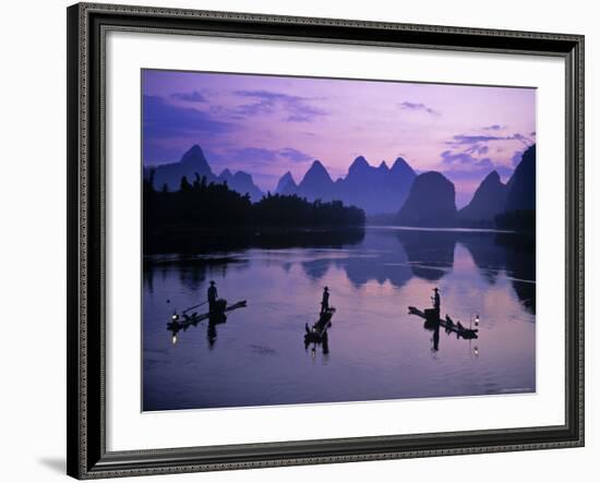 Cormorant Fishermen, Li River, Yangshuo, Guangxi, China-James Montgomery Flagg-Framed Photographic Print