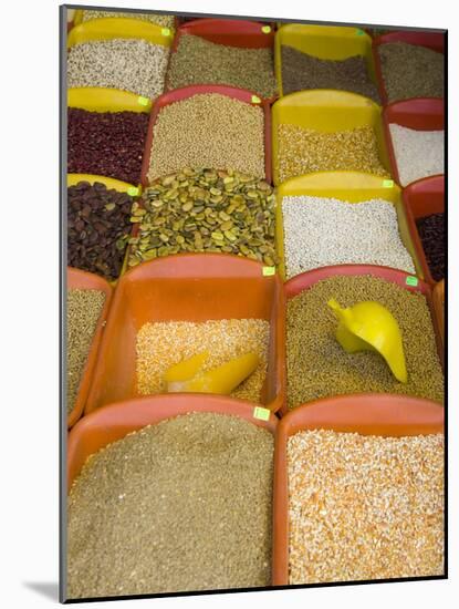 Corn and Grains Displayed in Market, Cuzco, Peru-Merrill Images-Mounted Photographic Print