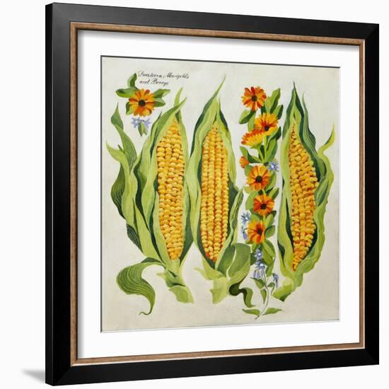 Corn and Marrow Flowers, 2014-Jennifer Abbott-Framed Giclee Print