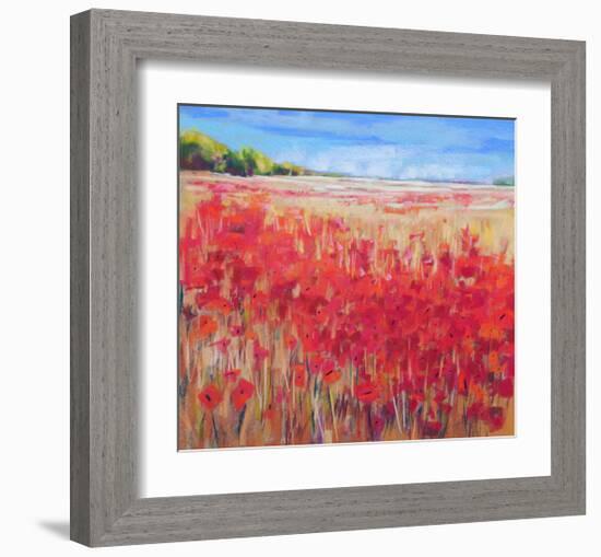 Corn And Poppies IV-null-Framed Art Print