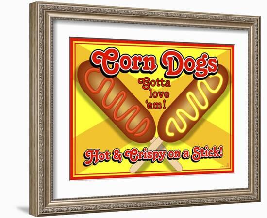 Corn Dogs Sign-Mark Frost-Framed Giclee Print