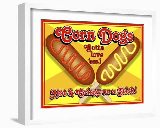 Corn Dogs Sign-Mark Frost-Framed Giclee Print