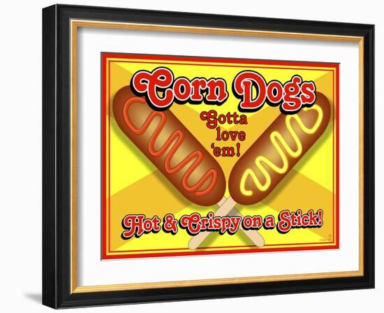 Corn Dogs Sign-Mark Frost-Framed Giclee Print