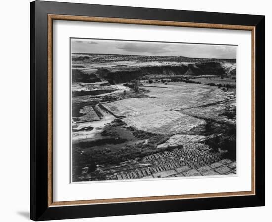 Corn Field Indian Farm Near Tuba City Arizona In Rain 1941. 1941-Ansel Adams-Framed Art Print