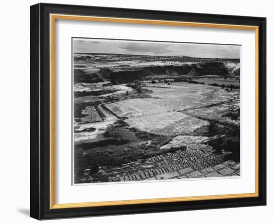 Corn Field Indian Farm Near Tuba City Arizona In Rain 1941. 1941-Ansel Adams-Framed Art Print