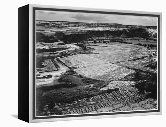Corn Field Indian Farm Near Tuba City Arizona In Rain 1941. 1941-Ansel Adams-Framed Stretched Canvas