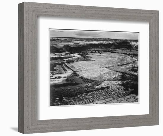 Corn Field Indian Farm Near Tuba City Arizona In Rain 1941. 1941-Ansel Adams-Framed Art Print